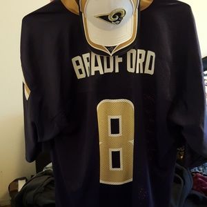 Reebok LA Rams Bradford jersey & hat combo